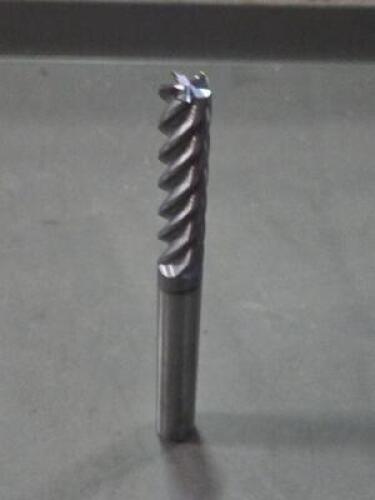 DESCRIPTION: (2) SOLID CARBIDE CORNER RADIUS END MILL BRAND/MODEL: MA FORD 37020 SIZE: 3/8" DIA 1-5/8" LOC RETAIL$: $200.60 QTY: 2