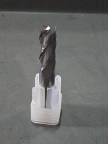 DESCRIPTION: (1) SOLID CARBIDE SQ END MILL BRAND/MODEL: ROBBJACK TR-404-12 SIZE: 3/8" DIA 7/8" LOC RETAIL$: $62.75 QTY: 1