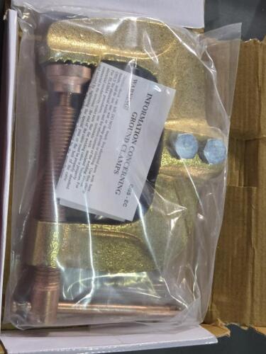 DESCRIPTION: (1) BRASS GROUND CLAMP BRAND/MODEL: GRAINGER 19N772 SIZE: 800 A 1/0 AWG TO 3/0 AWG RETAIL$: $87.33 QTY: 1