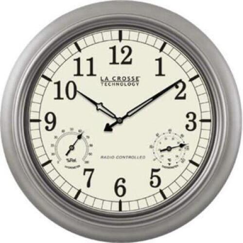 DESCRIPTION: 18" ATOMIC ANALOG WALL CLOCK BRAND/MODEL: LA CROSSE RETAIL$: $65.62 QTY: 1