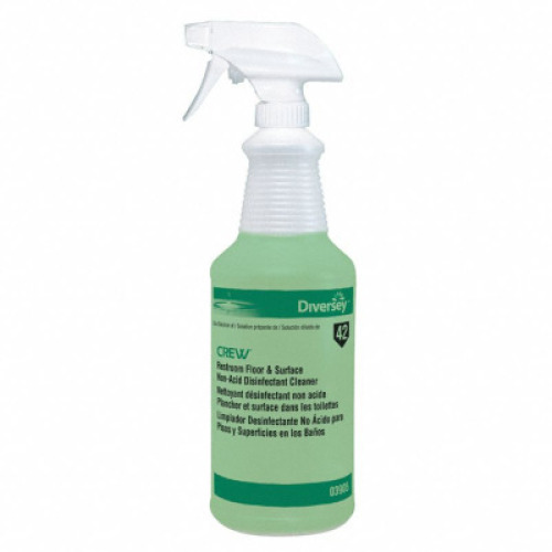 DESCRIPTION: (24) 32 OZ. CREW RESTROOM FLOOR AND SURFACE NON-ACID DISINFECTANT CLEANER BRAND/MODEL: DIVERSEY RETAIL$: $4.57 EACH QTY: 24