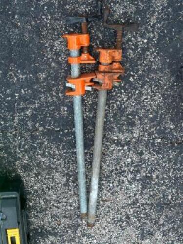 (2) - LONG PIPE CLAMPS