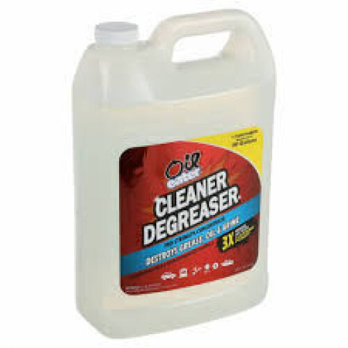 DESCRIPTION: (2) JUGS OF 3x CONCENTRATED CLEANER DEGREASER BRAND/MODEL: oIL eATER INFORMATION: 1 GALLON MAKE 30 GALLONS SIZE: 1 GALLON RETAIL$: $30.58
