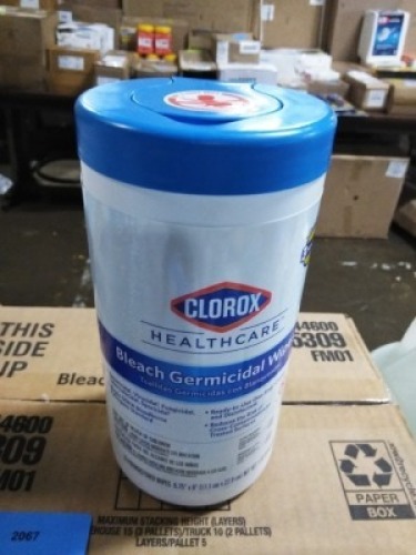 DESCRIPTION: (1) CASE OF (6) GERMICIDAL WIPES BRAND/MODEL: CLOROX HEALTHCARE #1XEZ3 RETAIL$: $137.86 TOTAL QTY: 1