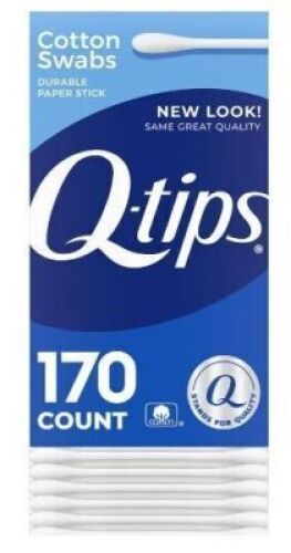 DESCRIPTION: (10)_ BOXES OF (170) COTTON SWABS BRAND/MODEL: Q-TIPS SIZE: 3" RETAIL$: $39.99 QTY: 10