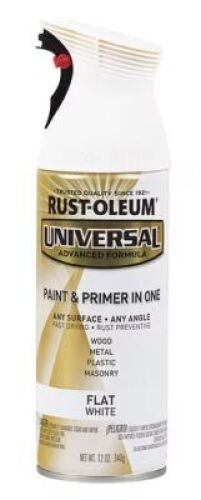 DESCRIPTION: (6) FLAT WHITE PAINT/PRIMER BRAND/MODEL: RUST-OLEUM 247564 SIZE: 12OZ RETAIL$: $71.70 QTY: 6
