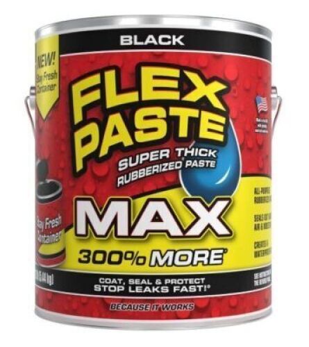 DESCRIPTION: (1) CAN FLEX PASTE MAX, BLACK BRAND/MODEL: FLEX SEAL PFSMAXBLK01 SIZE: 12 LB RETAIL$: $119.99 QTY: 1