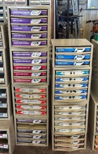 (8) - SMALL PART / MULTI DRAWER ORGANIZERS WITH CONTENTS