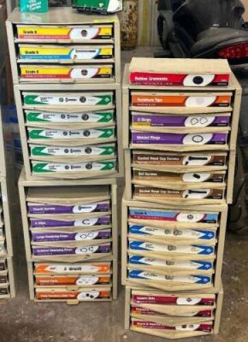 (8) - SMALL PART / MULTI DRAWER ORGANIZERS WITH CONTENTS