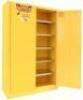 DESCRIPTION: (1) FLAMMABLES STORAGE CABINETBRAND/MODEL: SECURALL #P160INFORMATION: YELLOWSIZE: 60 GALLON,&nbsp;65.00H x 43.00W x 18.00LRETAIL$: $1249.00 EAQTY: 1