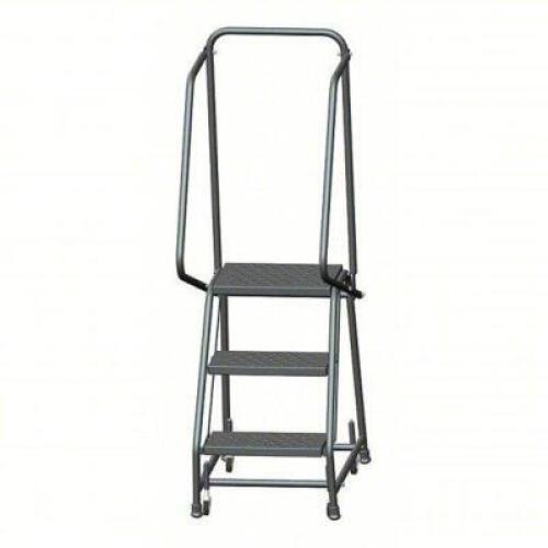 DESCRIPTION: (1) 3 STEP ROLLING LADDER BRAND/MODEL: BALLYMORE #9E384 SIZE: 58.5 OVERALL HEIGHT RETAIL$: $266.80 QTY: 1