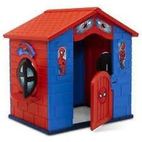 DESCRIPTION: (1) KIDS OUTDOOR PLAYHOUSE BRAND/MODEL: SPIDERMAN THEMED INFORMATION: RED AND BLUE RETAIL$: $241.00 EA QTY: 1