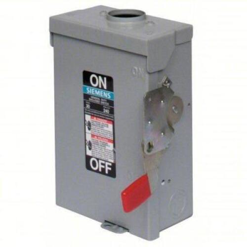 DESCRIPTION: (1) SAFETY SWITCH BRAND/MODEL: SIEMENS #6FNG2 INFORMATION: FUSIBLE, 100 A, THREE PHASE, 240V AC, GALVANIZED STEEL, INDOOR/OUTDOOR RETAIL$
