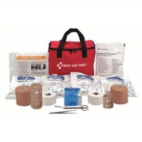 DESCRIPTION: (2) SPORTS FIRST AID KIT BRAND/MODEL: FIRST AID ONLY #49H371 INFORMATION: GENERAL PURPOSE, 88 COMPONENTS, FABRIC CARRY BAG RETAIL$: $64.7