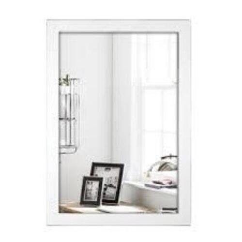 DESCRIPTION: (1) WALL MIRROR INFORMATION: WHITE SIZE: 18" W X 36" H RETAIL$: $62.95 EA QTY: 1