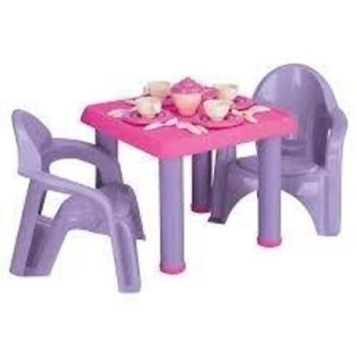 DESCRIPTION: (1) TEA PARTY SET INFORMATION: 28 PIECES, PINK AND PURPLE RETAIL$: $28.40 EA QTY: 1