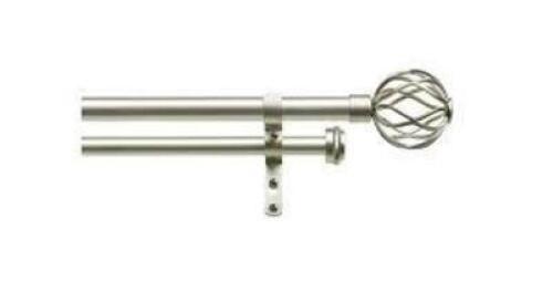 DESCRIPTION: (4) DOUBLE CURTAIN ROD BRAND/MODEL: PRODUCT NUMBER #RD013625DSEHA1 INFORMATION: MATTE SILVER SIZE: 36" - 72" RETAIL$: $22.14 EA QTY: 4