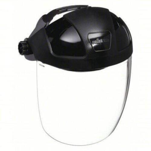 DESCRIPTION: (1) FACE SHIELD BRAND/MODEL: SELLSTROM #4PE36 INFORMATION: BLACK, CLEAR WINDOW, ANTI-FOG RETAIL$: $68.97 EA QTY: 1