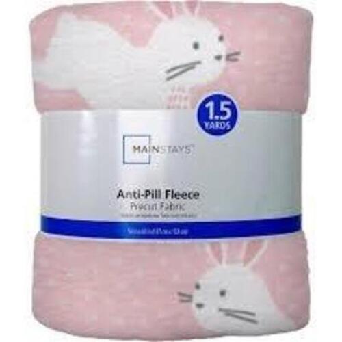 DESCRIPTION: (1) ANTI-PILL FLEECE BRAND/MODEL: MAINSTAYS INFORMATION: PINK, PRECUT FABRIC SIZE: 54" X 60" RETAIL$: $11.29 EA QTY: 1
