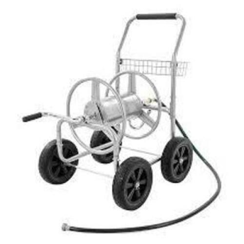 DESCRIPTION: (1) PRESSURE WASHER HOSE REEL CART BRAND/MODEL: VEVOR #GT0707 INFORMATION: SILVER GRAY SIZE: 5/8" X 300' RETAIL$: $82.99 EA QTY: 1