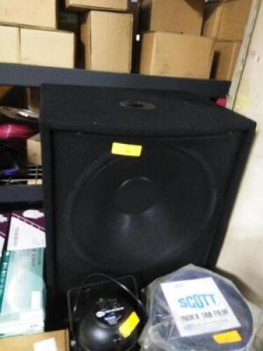 DESCRIPTION: (1) PROFESSIONAL SPEAKER INFORMATION: BLACK, SEE INSPECTION RETAIL$: $579.00 EA QTY: 1