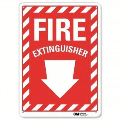 DESCRIPTION: (1) FIRE EXTINGUISHER SIGN BRAND/MODEL: 24WT53 INFORMATION: ALUMINUM RETAIL$: $16.79 QTY: 1
