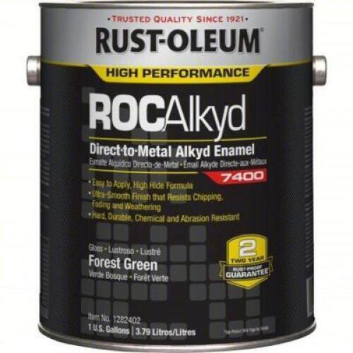DESCRIPTION: (1) ALKYD DTM FORREST GREEN PAINT BRAND/MODEL: RUST-OLEUM 1282402 SIZE: 1 GAL RETAIL$: $114.98 QTY: 1