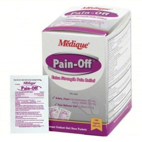 DESCRIPTION: (6) PAIN RELIEF TABLETS BRAND/MODEL: MEDIQUE #483T80 SIZE: 50 DOSES PER BOX RETAIL$: $63.74 QTY: 6