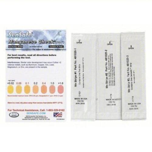DESCRIPTION: (10) PACKS OF (24) MANGANESE TEST STRIPS BRAND/MODEL: INDUSTRIAL TEST SYSTEMS 3UEG8 SIZE: 0.02 TO1.6 PPM RETAIL$: $381.60 QTY: 10