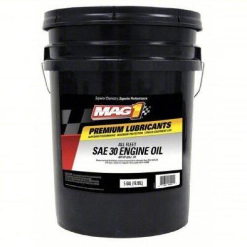 DESCRIPTION: (1) SAE 30 CONVENTIONAL DIESEL ENGINE OIL BRAND/MODEL: MAG 1 MAG00034 SIZE: 5 GAL RETAIL$: $99.99 QTY: 1