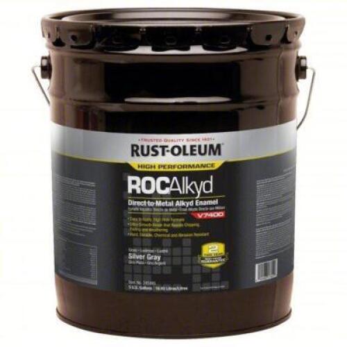 DESCRIPTION: (1) DTM ALKYD- ENAMEL SILVER GRAY PAINT BRAND/MODEL: RUST-OLEUM 245485 SIZE: 5 GAL RETAIL$: $697.47 QTY: 1