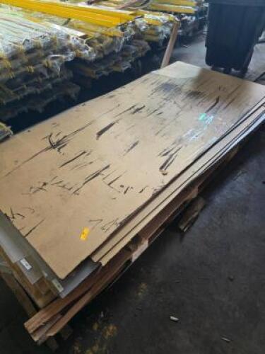 DESCRIPTION: (1) SKID OF APPROX (12) MISC PLASTIC SHEETS INFORMATION: SEE INSPECTION SIZE: APPROX 4' X 8' QTY: 1