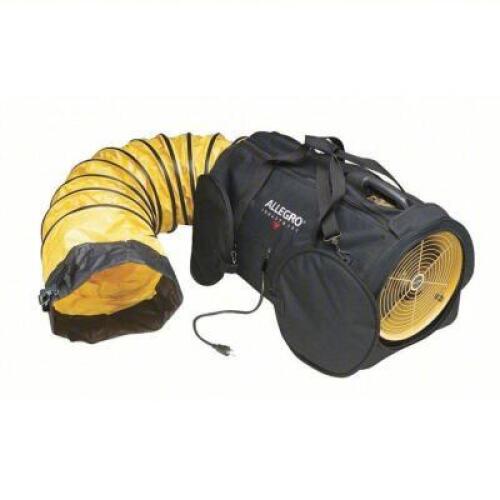 DESCRIPTION: (1) CONFINED SPACE FAN BRAND/MODEL: ALLEGRO/2KJH9 INFORMATION: 120 V AC, 12 in Duct Dia, 1/2 hp Horsepower, 3,300 RPM Blower/Fan Speed RE