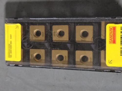 DESCRIPTION: (30) CARBIDE MODULMILL INSERTS BRAND/MODEL: SANDVIK COROMANT 180_009140N1464 S40T RETAIL$: $628.50 QTY: 30