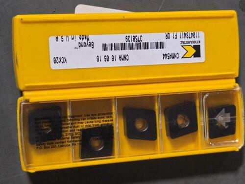 DESCRIPTION: (10) CNMA544 CARBIDE TURNING INSERTS BRAND/MODEL: KENNAMETAL CNMA16 06 16 KCK20 RETAIL$: $265.60 QTY: 10