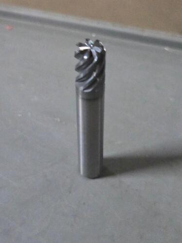 DESCRIPTION: (4) SOLID CARBIDE CORNER RADIUS END MILL BRAND/MODEL: MA FORD 118354 SIZE: 3/8" DIA 1/2" LOC RETAIL$: $296.36 QTY: 4