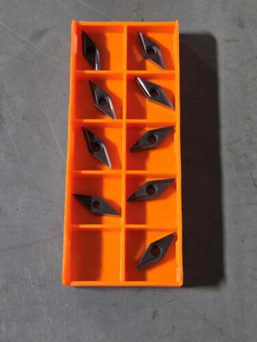 DESCRIPTION: (9) CERMET TURNING INSERTS BRAND/MODEL: HERTEL VBGT221RY-HT115CR RETAIL$: $208.89 QTY: 9