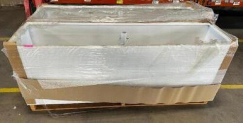 DESCRIPTION (2) 70" X 20" WHITE METAL PLANTER BOXES. THIS LOT IS: SOLD BY THE PIECE SIZE 72" X 20" LOCATION SHOP EAST QTY 2