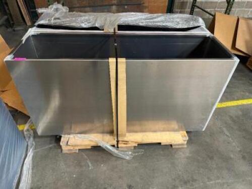 DESCRIPTION (2) 60" X 18" X 30" ALUMINUM PLANTER BOXES. THIS LOT IS: SOLD BY THE PIECE SIZE 60" X 18" X 30" LOCATION SHOP EAST QTY 2