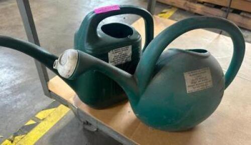 DESCRIPTION (2) PLASTIC WATERING CANS THIS LOT IS: ON MONEY LOCATION SHOP WEST QTY 1