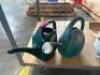 DESCRIPTION (2) PLASTIC WATERING CANS THIS LOT IS: ON MONEY LOCATION SHOP WEST QTY 1 - 2