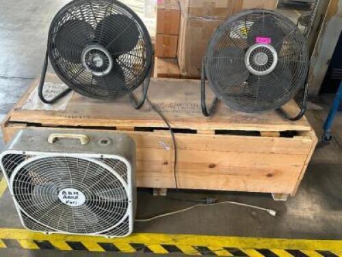 DESCRIPTION (4) ASSORTED 20" FLOOR FANS THIS LOT IS: ONE MONEY LOCATION SHOP WEST QTY 1