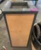 DESCRIPTION 13" X 13" METAL OUTDOOR TRASH CAN RECEPTACLE. LOCATION SHOP WEST QTY 1