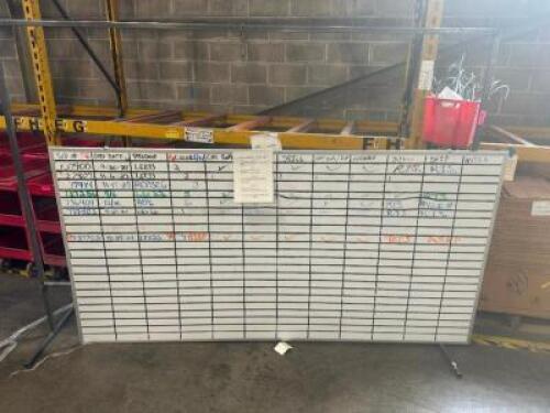 DESCRIPTION 10' X 4' DRY ERASE BOARD W/ STAND LOCATION SHOP WEST QTY 1