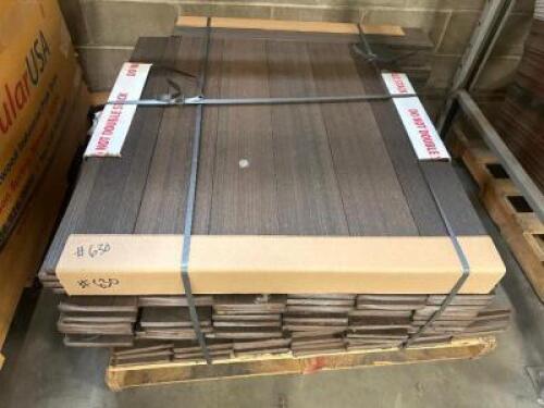DESCRIPTION (2) PALLETS OF 36" ENGINEERED HARDWOOD PLANKS W/ ESPRESSO FINISH. THIS LOT IS: ONE MONEY LOCATION SHOP WEST QTY 1