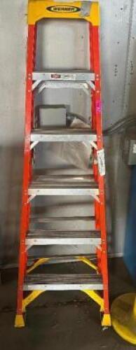 DESCRIPTION WERNER 6' FIBERGLASS LADDER LOCATION SHOP EAST QTY 1