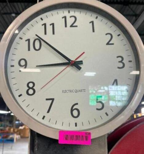 DESCRIPTION ELECTRIC QUARTZ 12" WALL CLOCK LOCATION SHOP EAST QTY 1