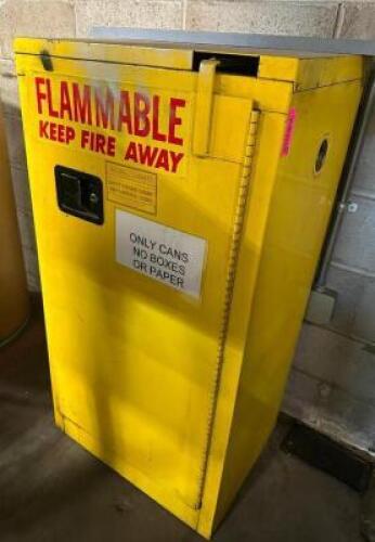 DESCRIPTION SECURALL FLAMMABLE LIQUID STORAGE CABINET. LOCATION SHOP WEST QTY 1