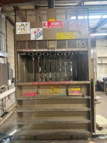DESCRIPTION PIQUA HP 2200 COMMERCIAL VERTICAL BALER BRAND / MODEL: PIQUA HP 2200 ADDITIONAL INFORMATION 208 VOLT, 3 PHASE SIZE 50" X 80" X 155" LOCATI