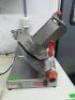 DESCRIPTION BERKEL 909E DELI SLICER BRAND / MODEL: BERKEL 909E ADDITIONAL INFORMATION SN# 9610111111454, 115 VOLT, 1 PHASE LOCATION MEAT ROOM QTY 1 - 2